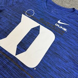 Duke Blue Devils T Shirt Mens XXL Blue Nike Dri-Fit Athletic NCAA Basketball